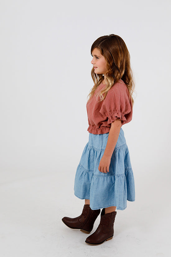 Chalk and Notch Mini Aria Top