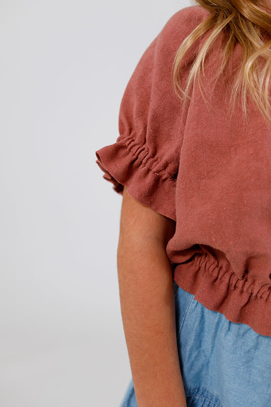 Chalk and Notch Mini Aria Top