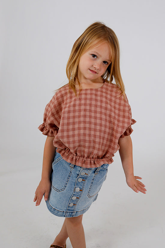 Chalk and Notch Mini Aria Top