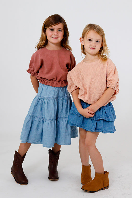 Chalk and Notch Mini Aria Top
