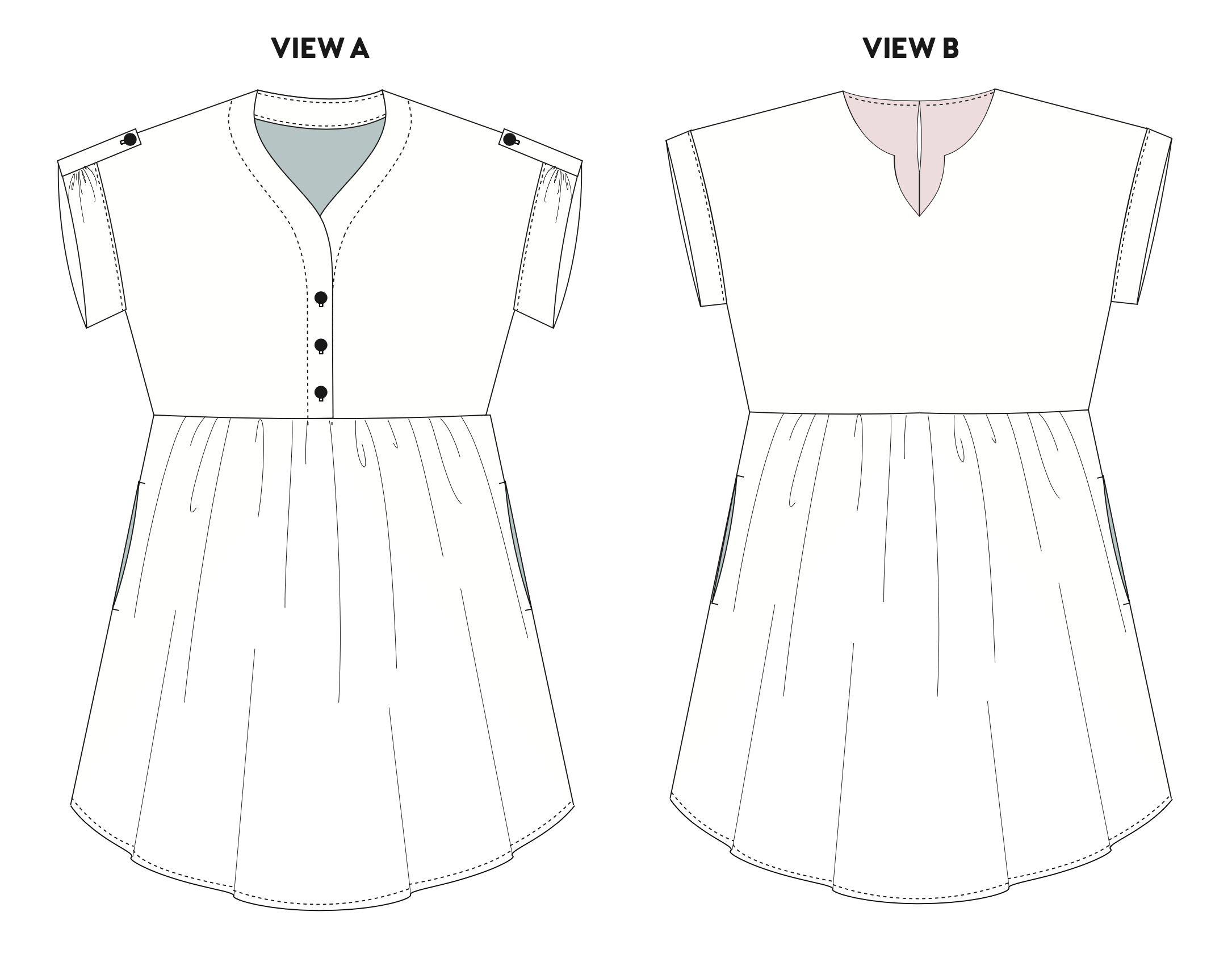 Chalk and Notch Mini Fringe Dress and Blouse