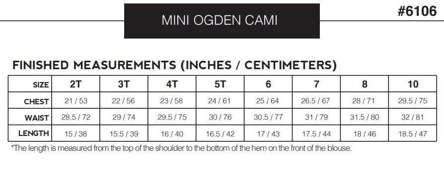 True Bias Mini Ogden Cami