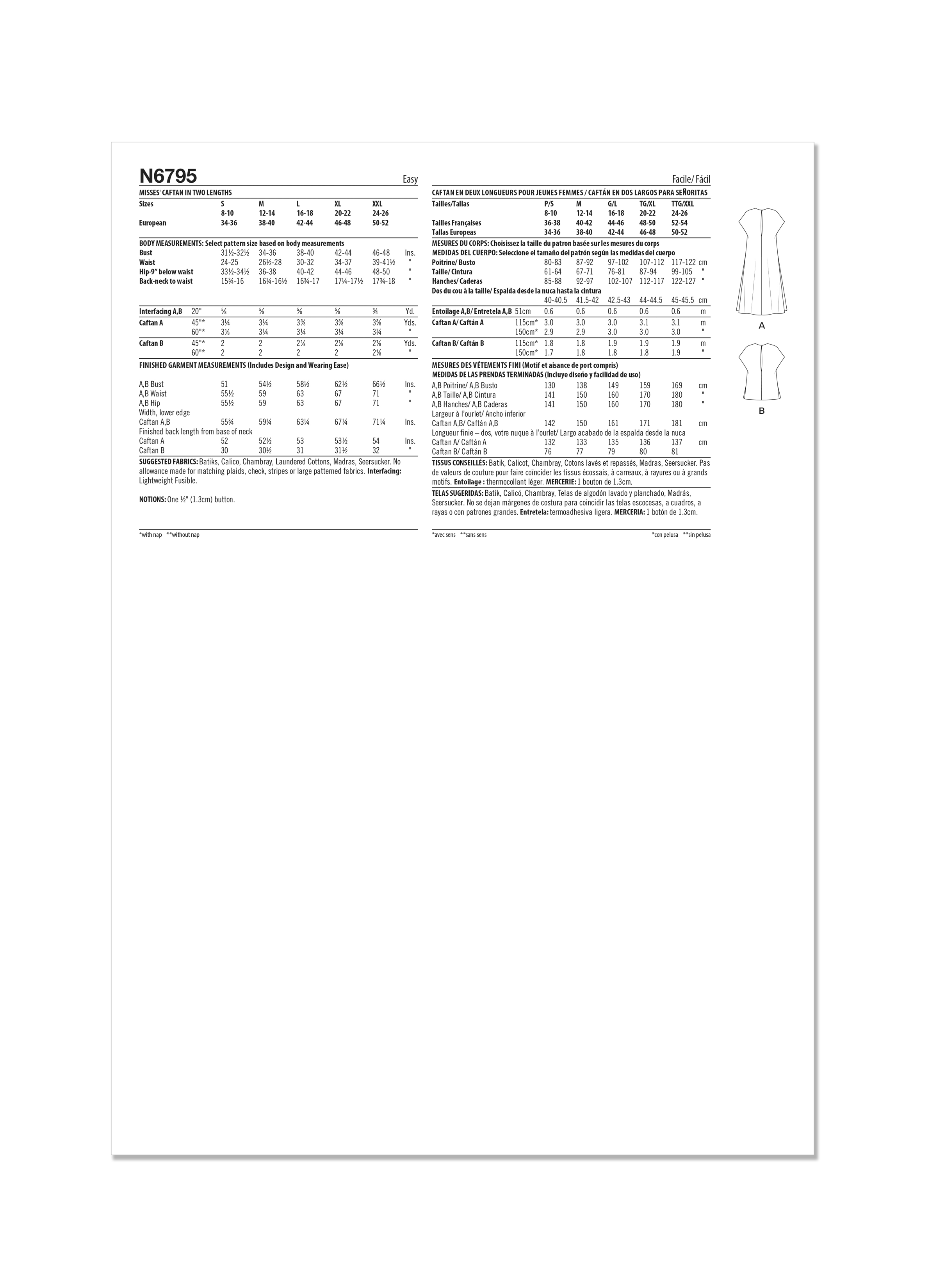 New Look Caftan N6795