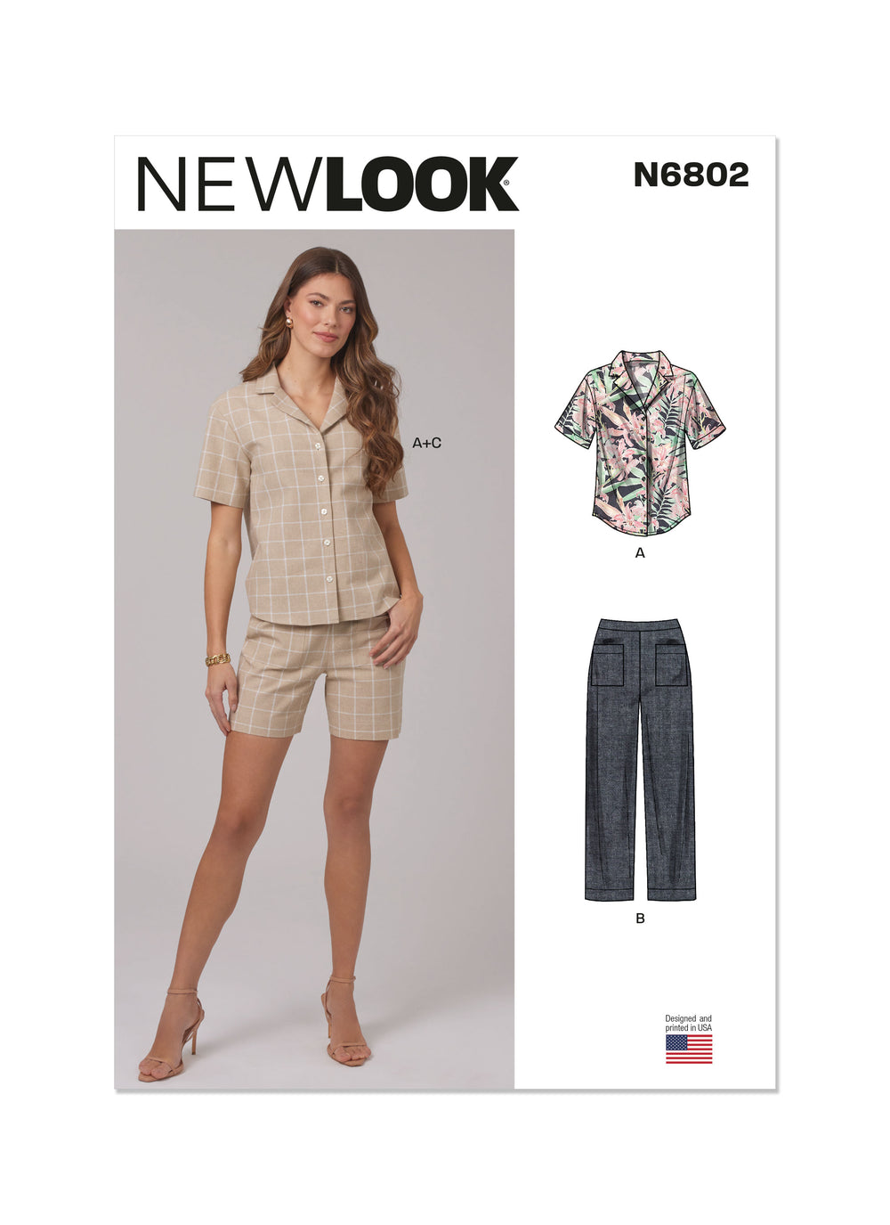New Look Shirt, Trousers and Shorts N6802