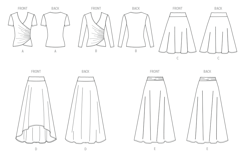 New Look Knit Tops and Skirts N6804
