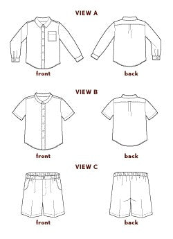 Oliver + S Sketchbook Shirt and Shorts PDF