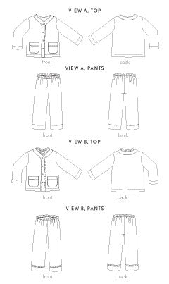 Oliver + S Baby/Child Sleepover Pyjamas PDF
