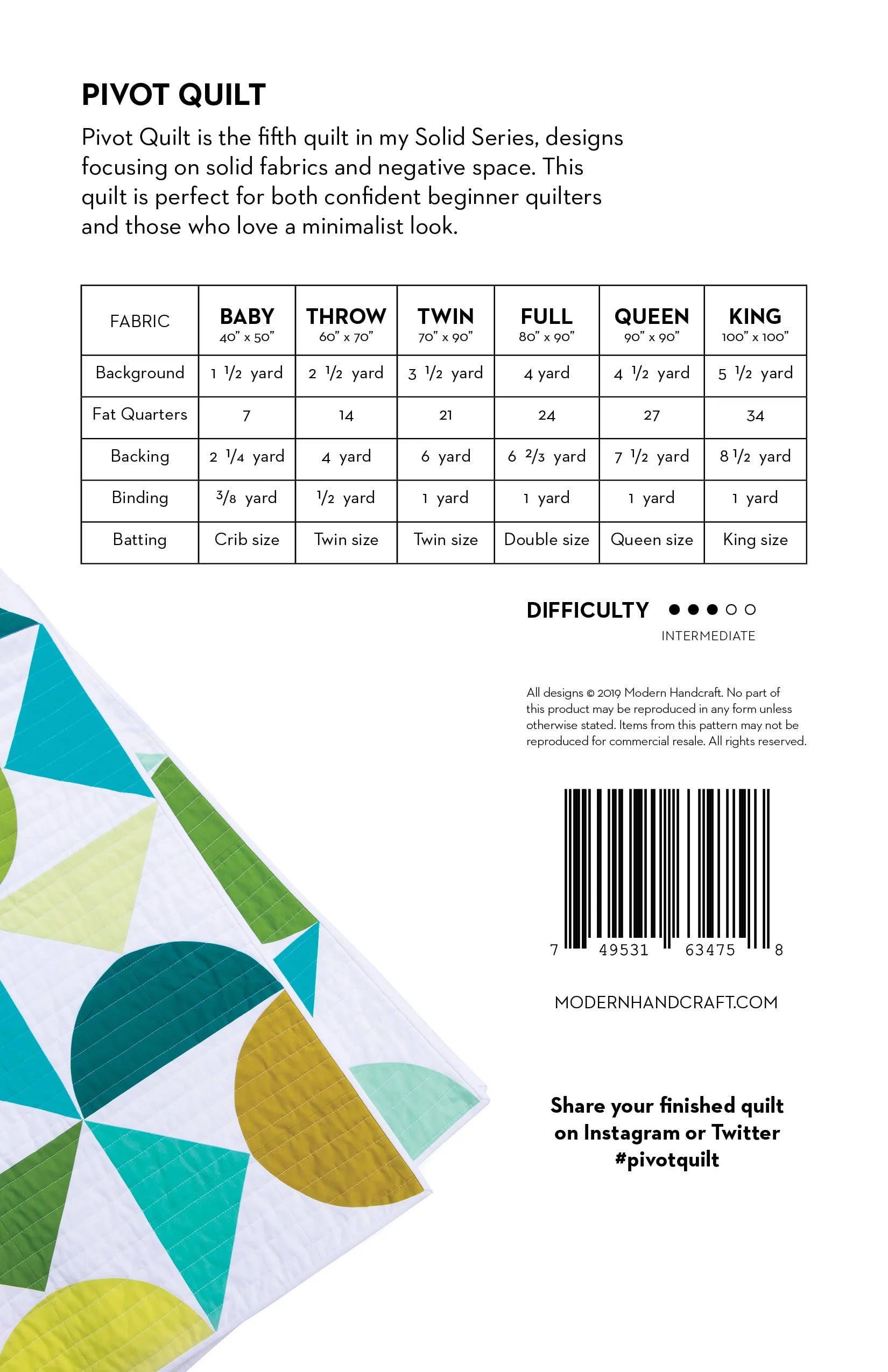 Modern Handcraft Pivot Quilt