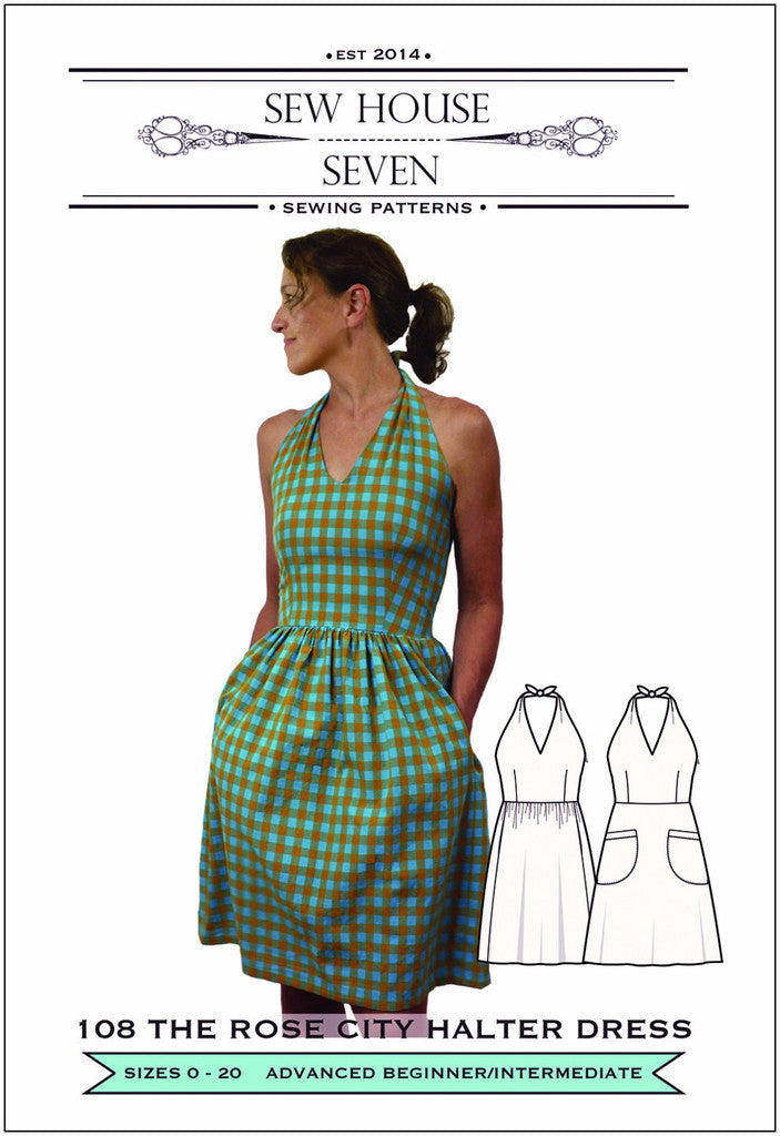 Sew House Seven Rose City Halter Dress PDF