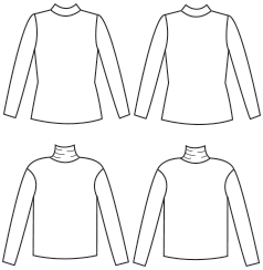 Papercut Patterns Rise and Fall Turtlenecks