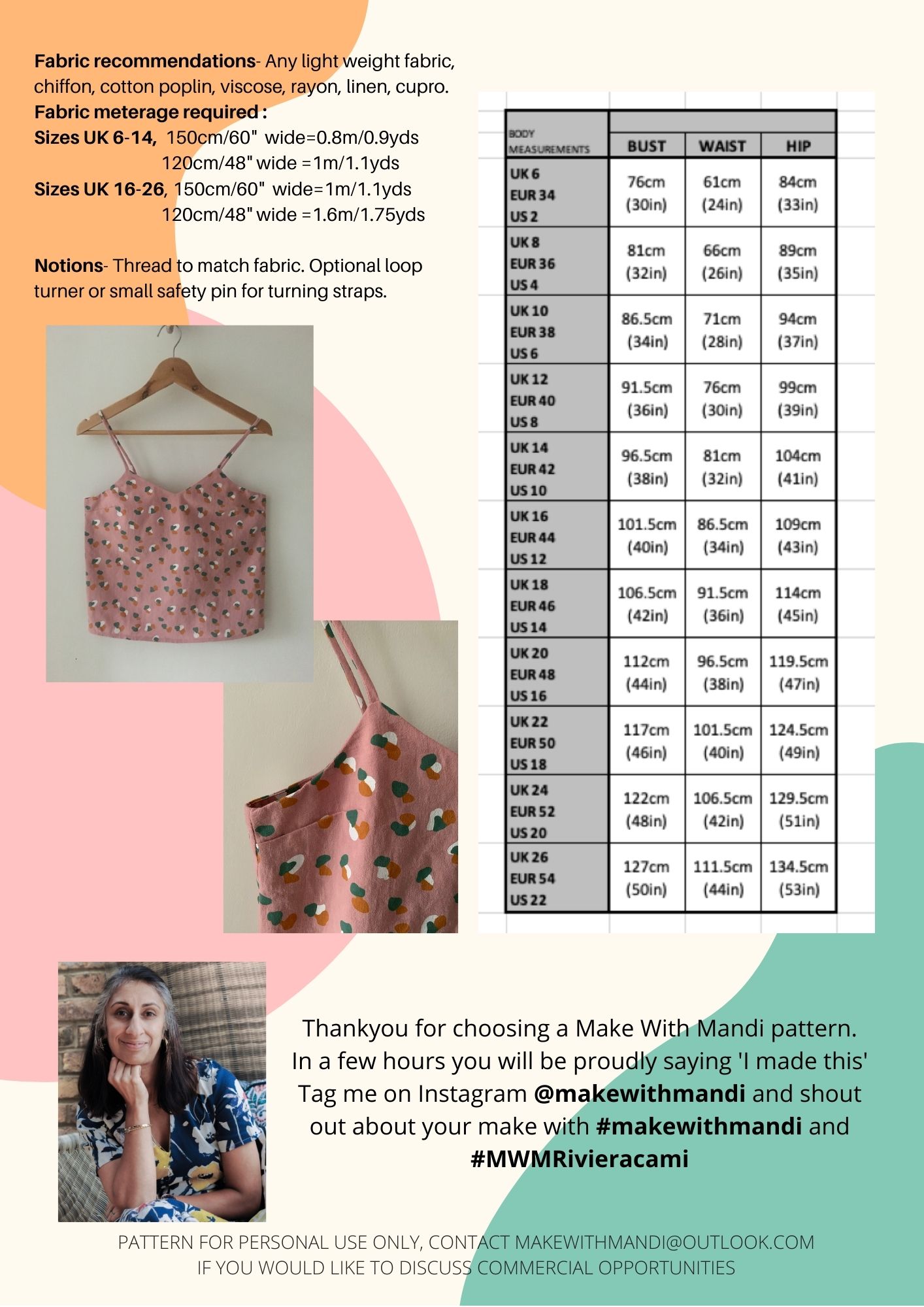 Make With Mandi Riviera Cami