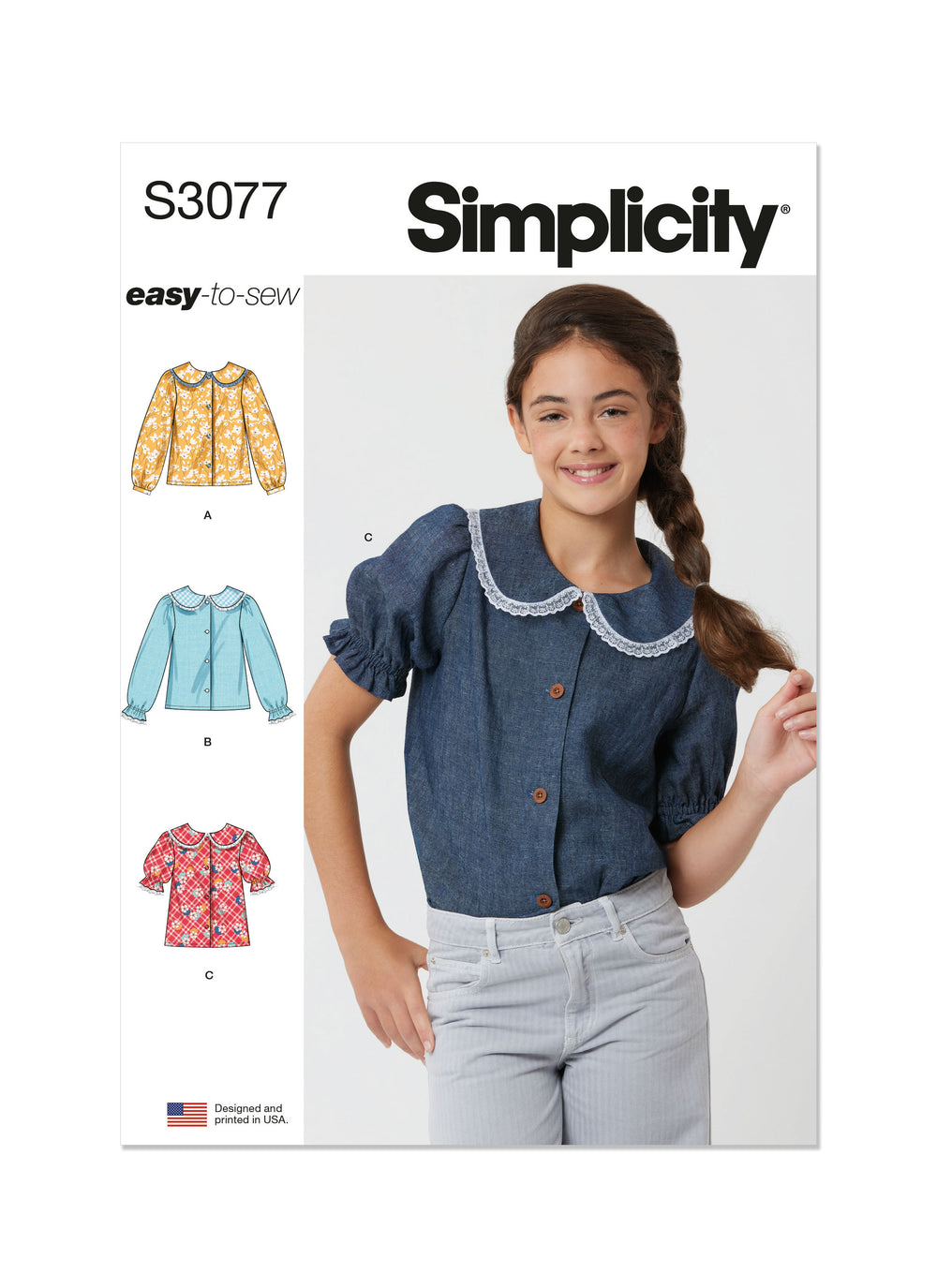 Simplicity Girls' Tops S3077