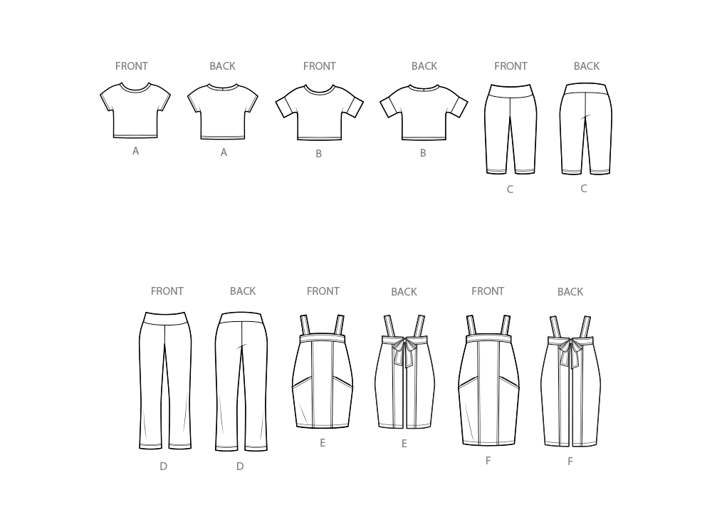 Simplicity Tops, Trousers and Apron Dresses S3088