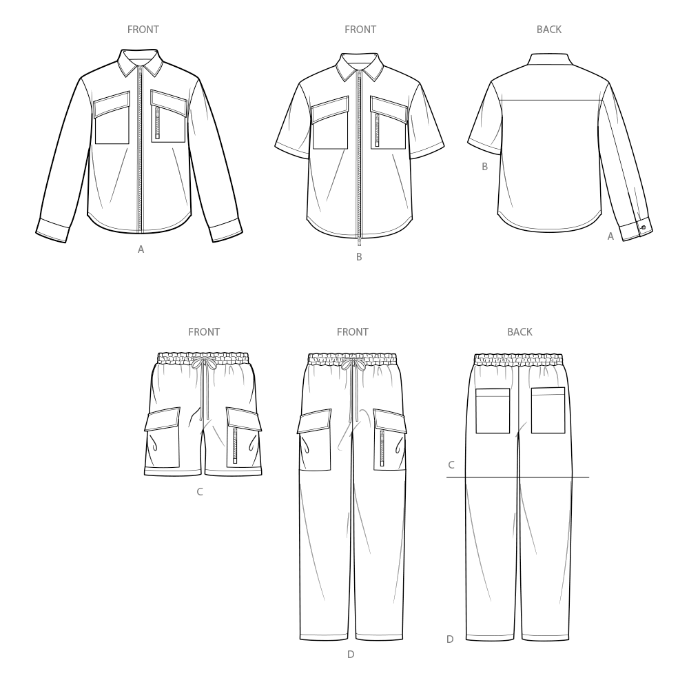 Simplicity Men's Shirts, Shorts and Trousers S3110