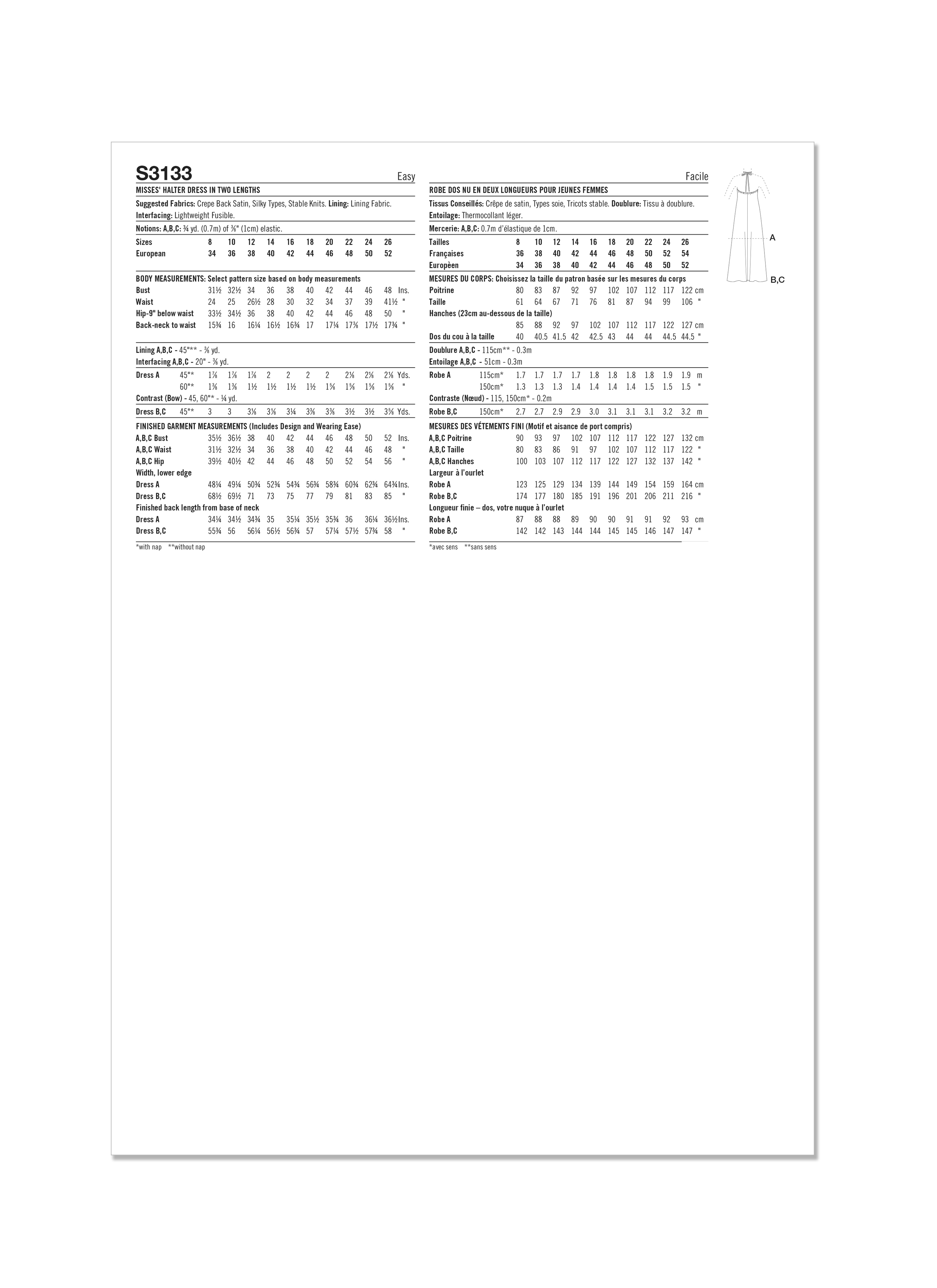 Simplicity Halter Dress S3133