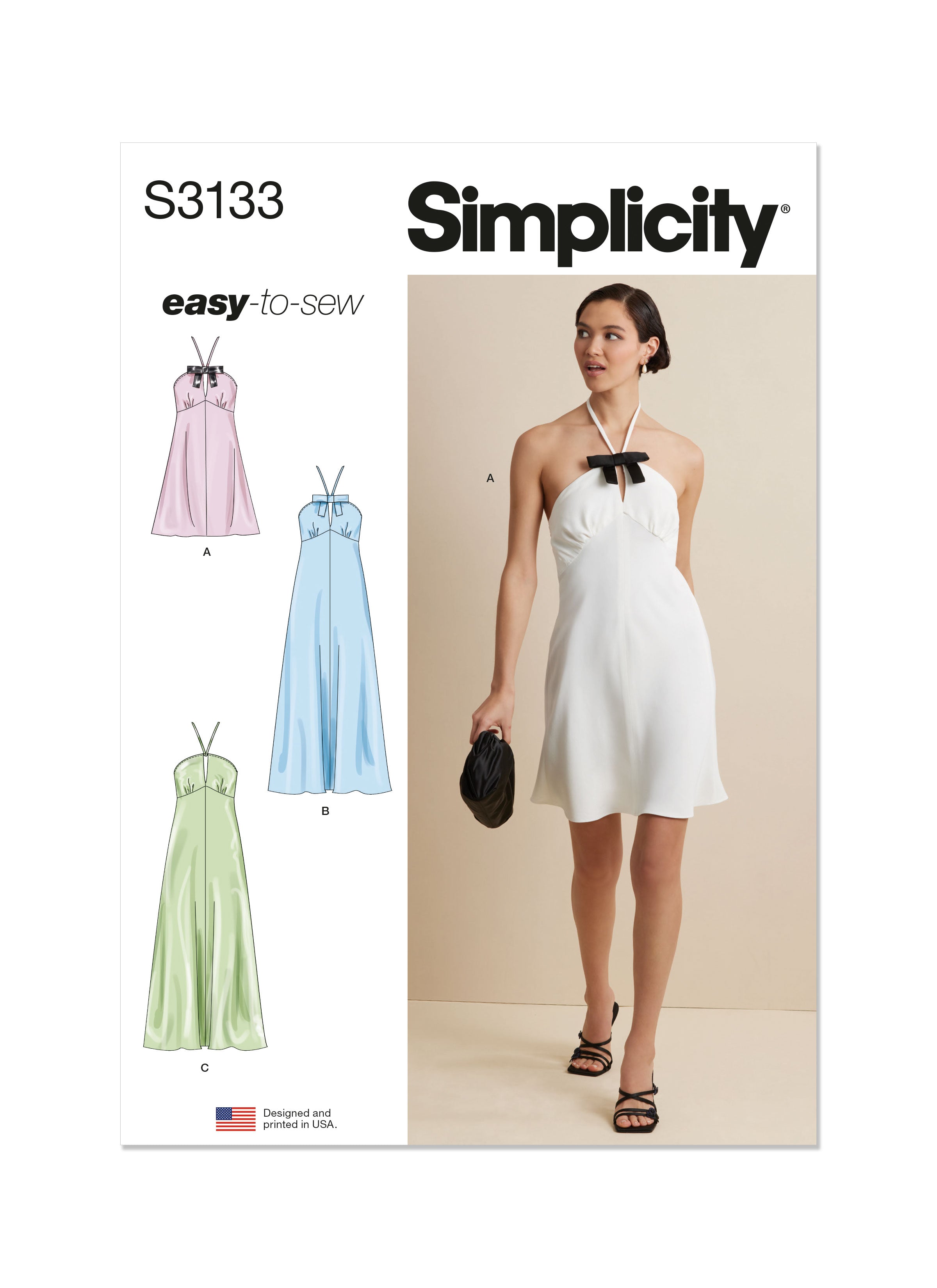 Simplicity Halter Dress S3133