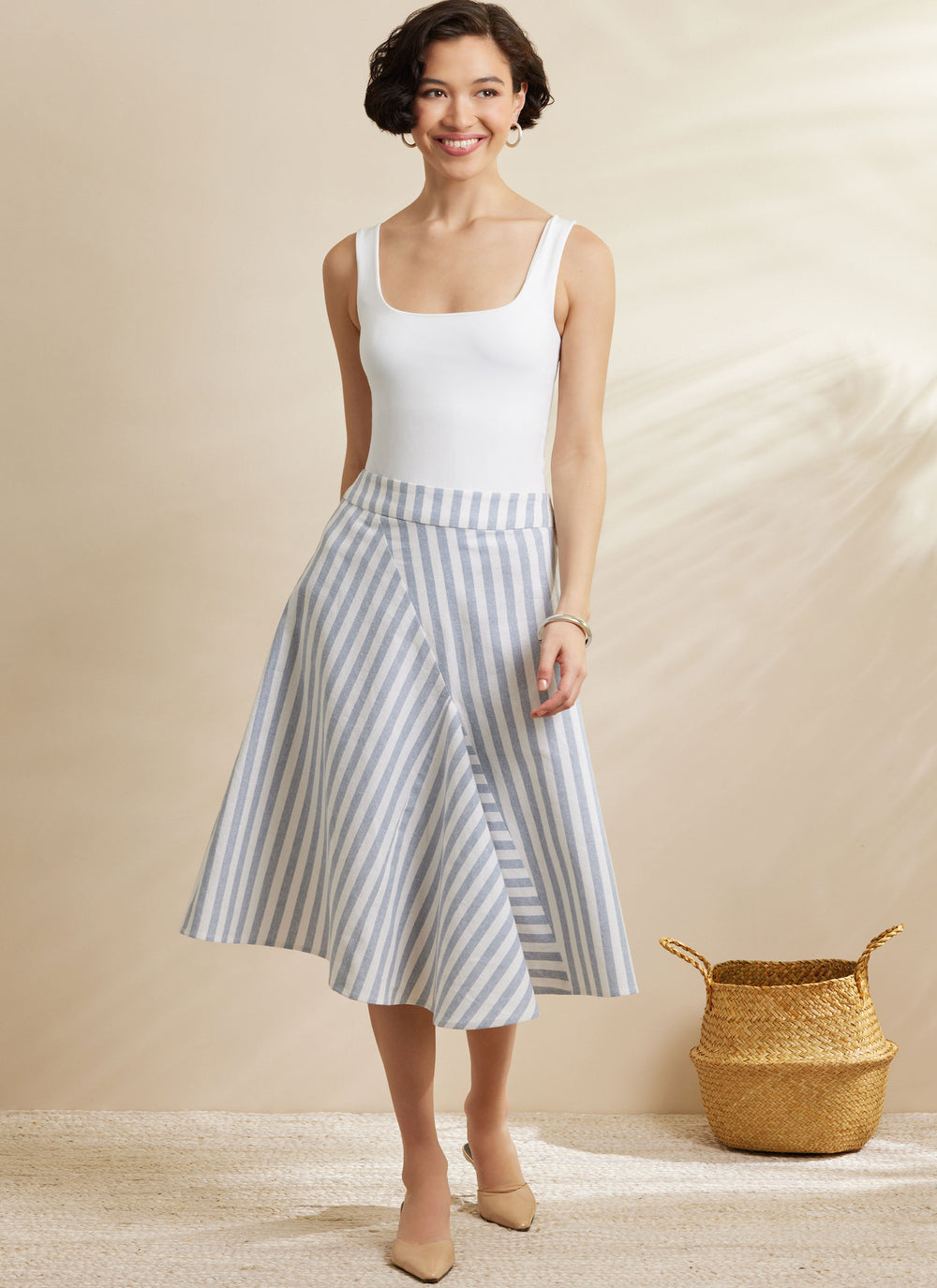 Simplicity Godet Skirt S3138