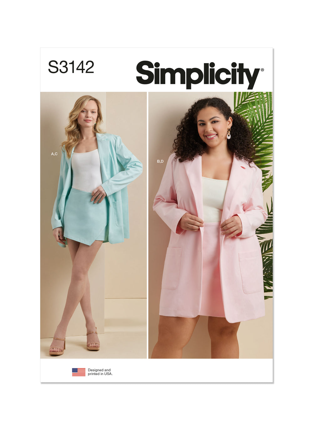 Simplicity Blazer and Skorts S3142