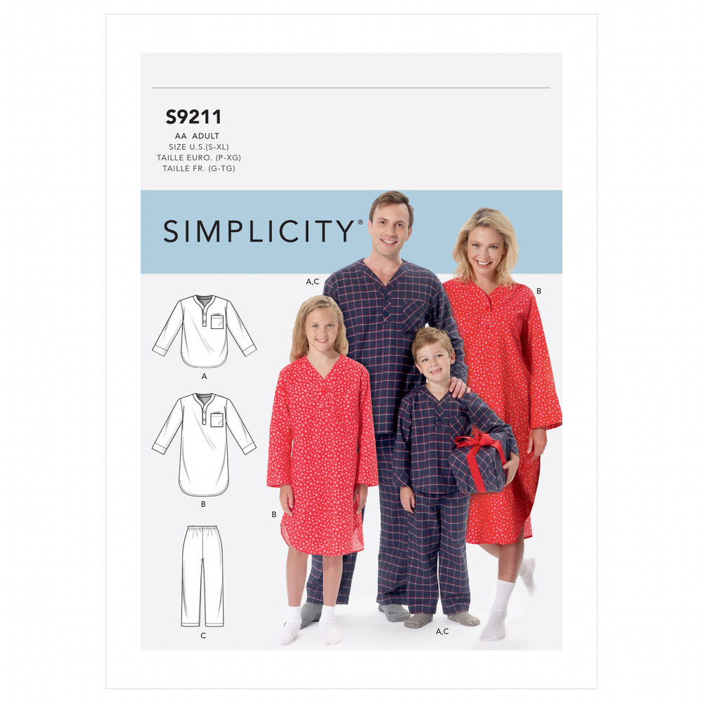 Simplicity Family Nightwear S9211