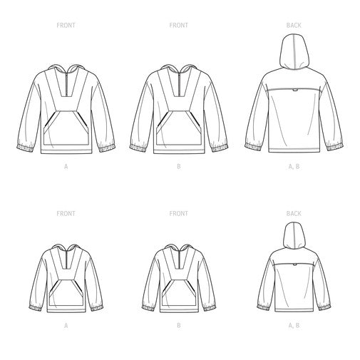 Simplicity Unisex Hooded Tops S9481