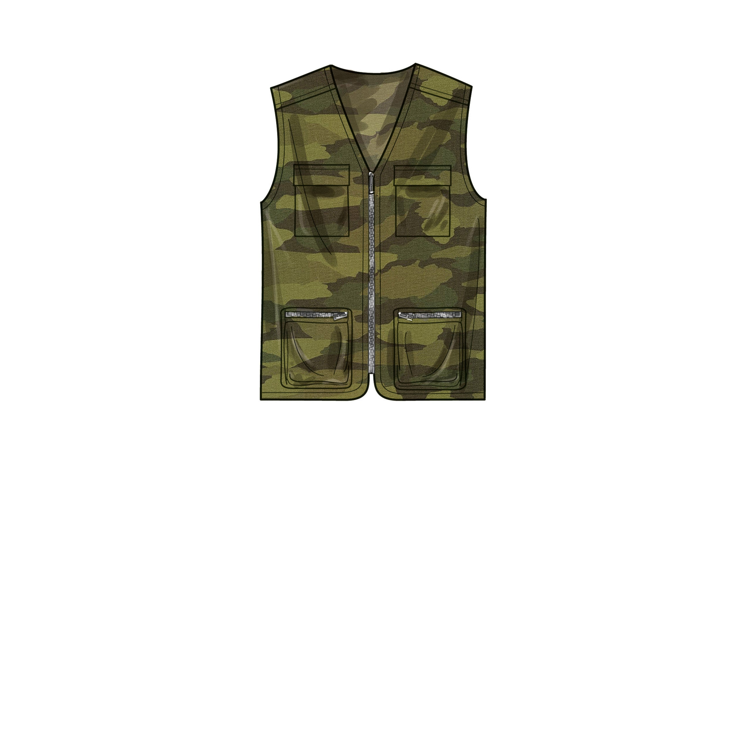 Simplicity Men's Knit Top, Vest and Hat S9651