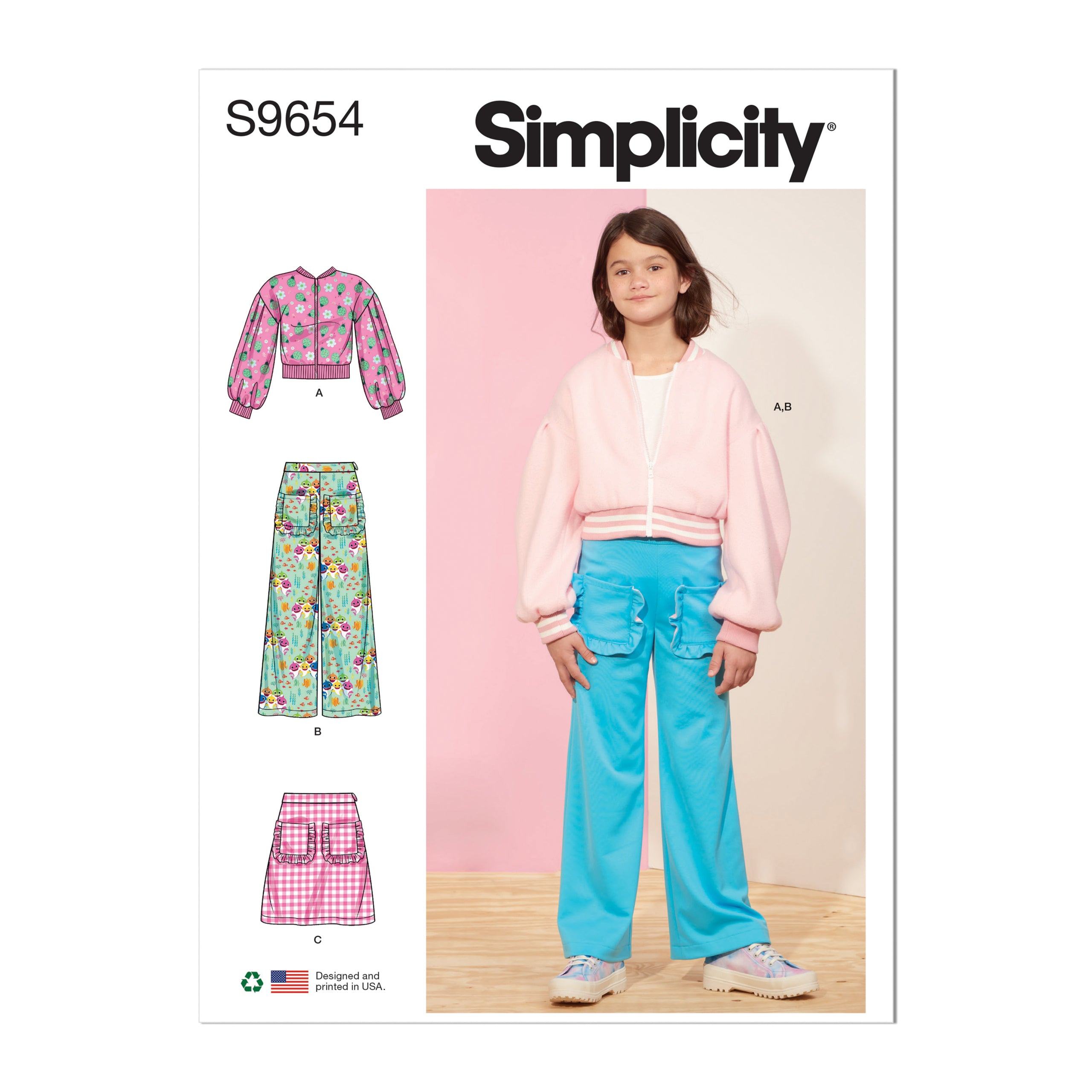 Simplicity Child/Teen Jacket, Trousers and Skirt S9654