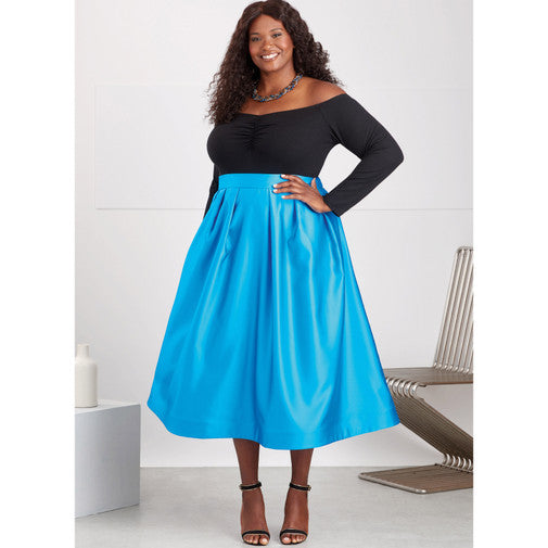 Theory/Silk Combo Pull On Skirt シルク フレア Simplicity Skirts S9712 – The Fold Line