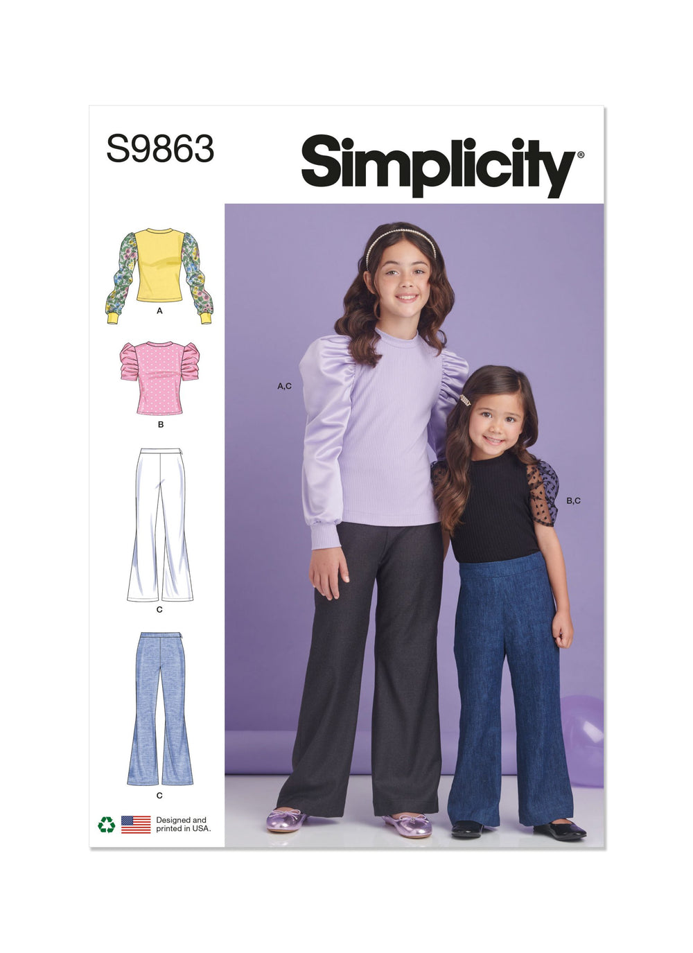 Simplicity Child/Teen Top & Trousers S9863