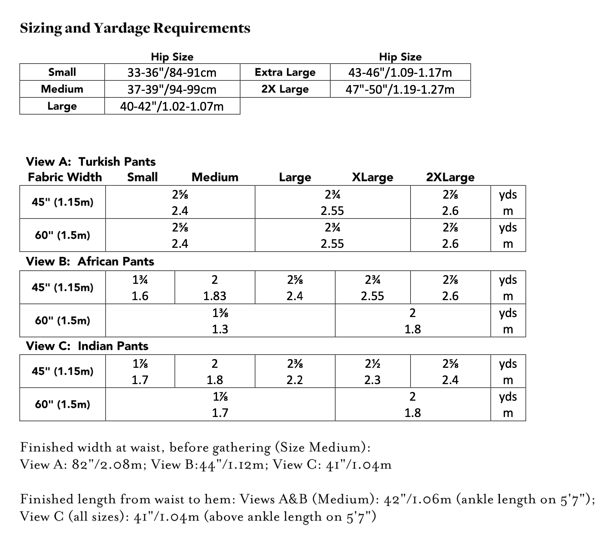 Folkwear 119 Unisex Sarouelles