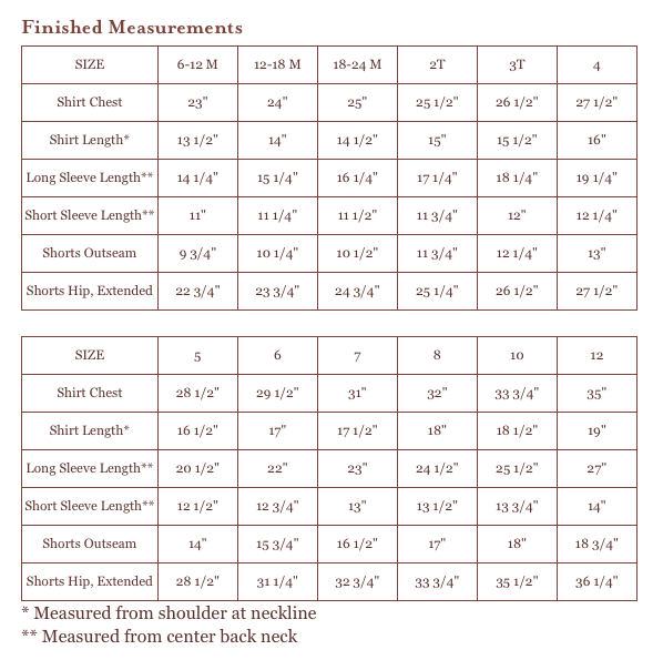 Oliver + S Sketchbook Shirt and Shorts PDF