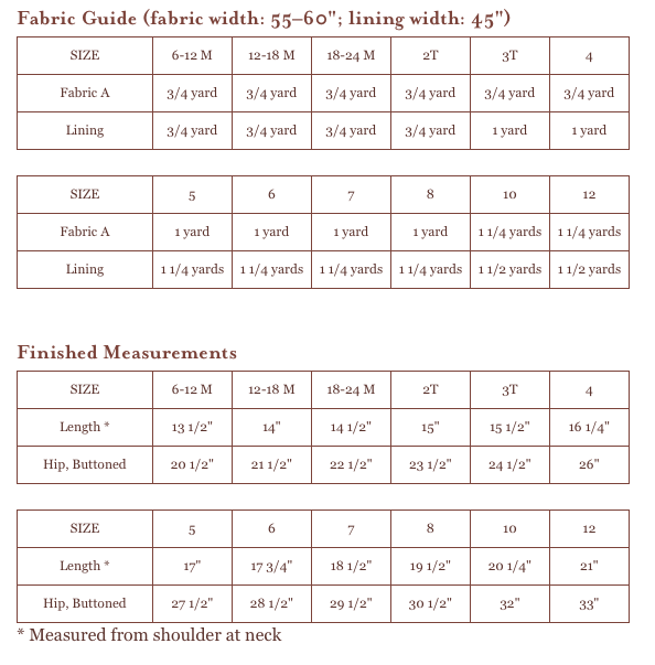 Oliver + S Baby/Child Forest Path Cape PDF