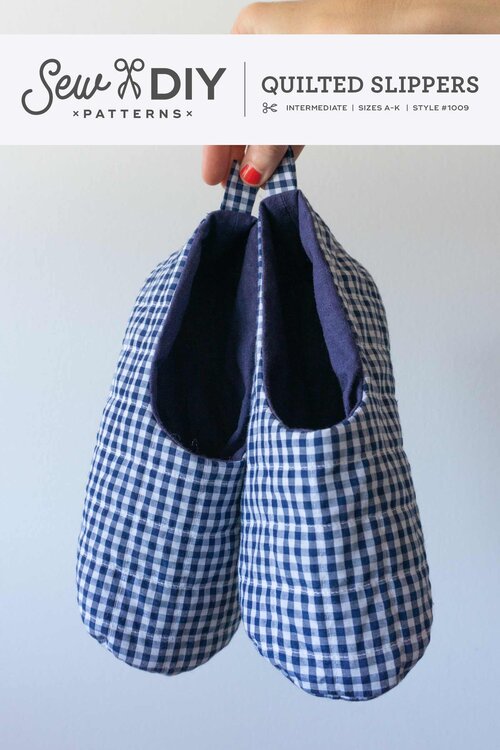 Sew DIY Unisex Quilted Slippers