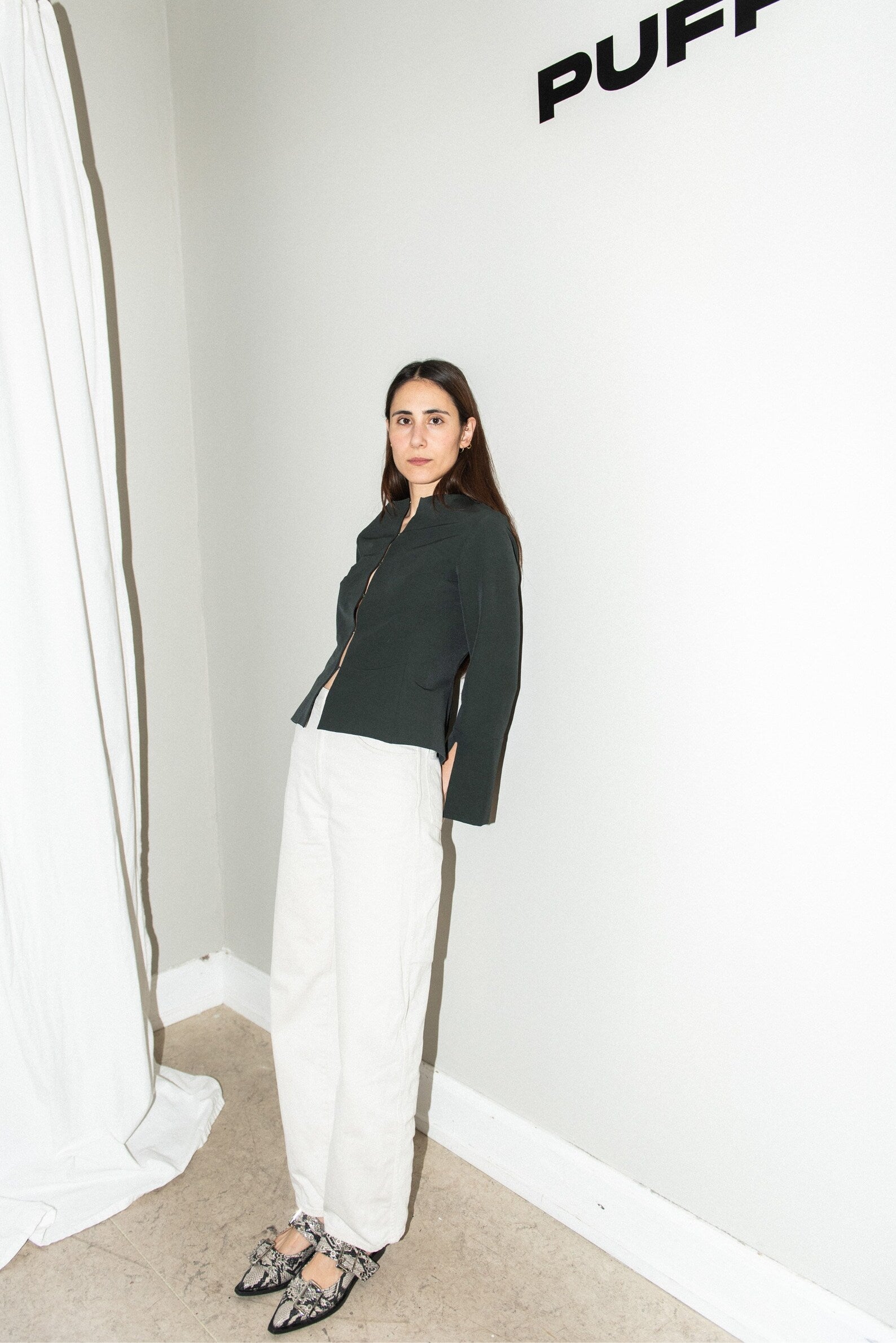 Puff and Pencil Silhouette Blouse & Trumpet Sleeve