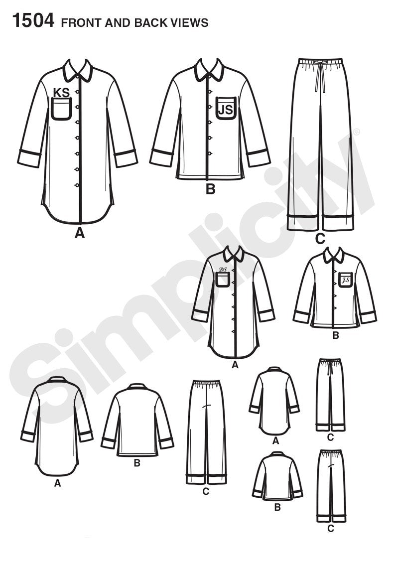 Simplicity Family Pyjama Set S1504