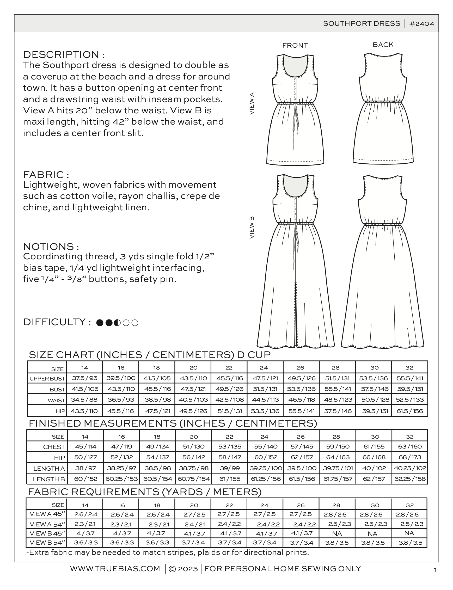 True Bias Southport Dress