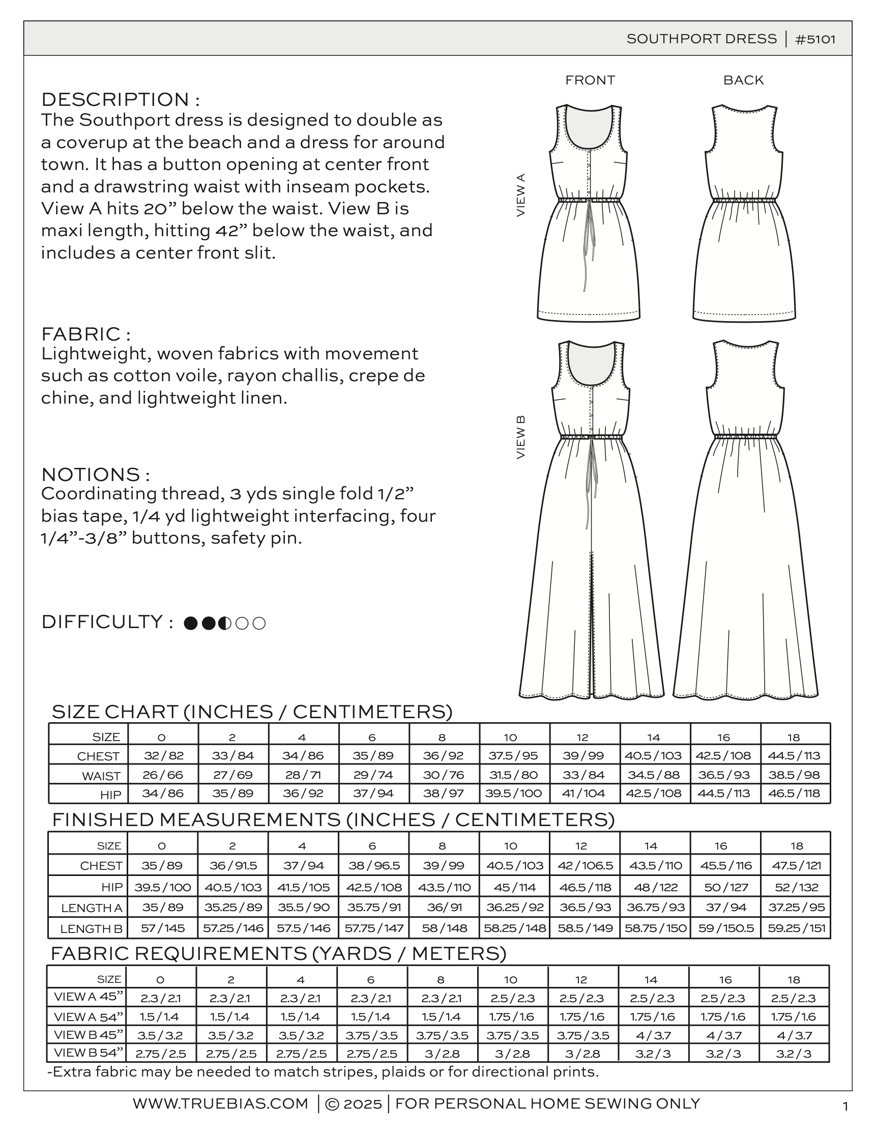 True Bias Southport Dress