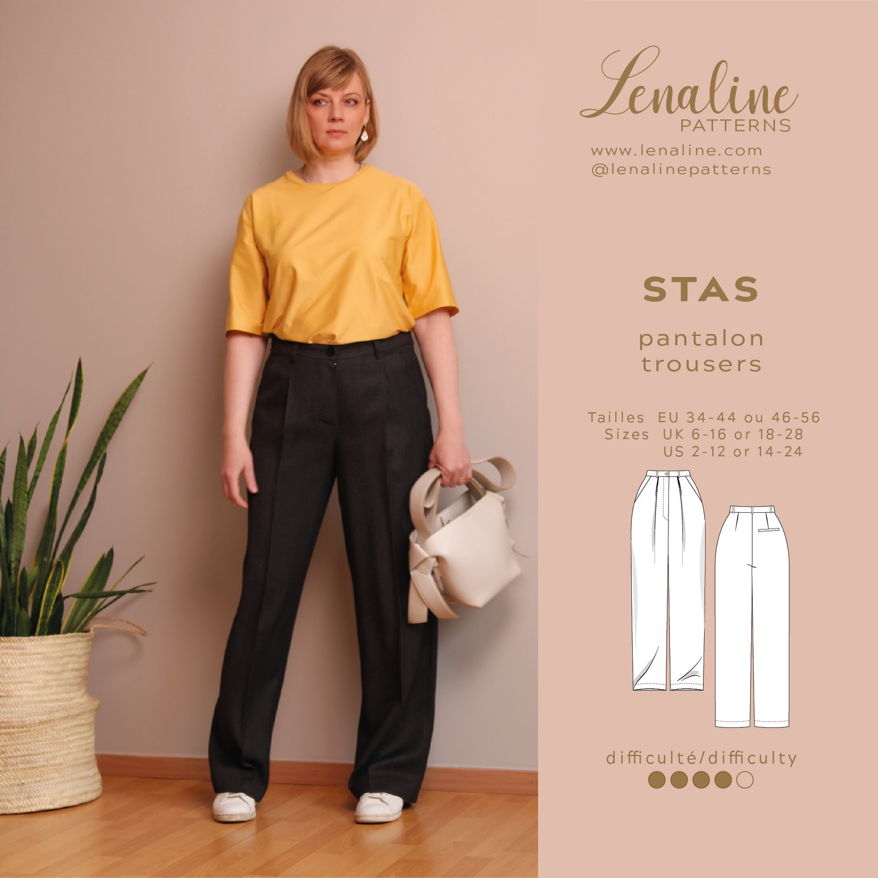 Lenaline Patterns Stas Trousers