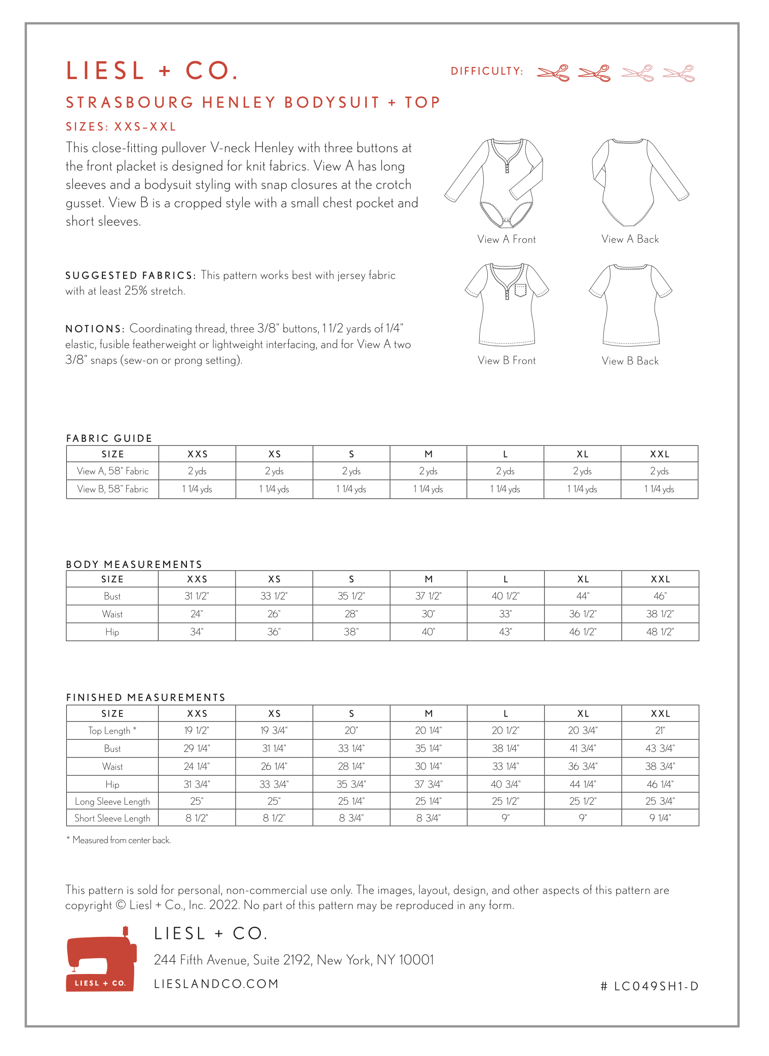 Liesl + Co Strasbourg Henley Bodysuit and Top
