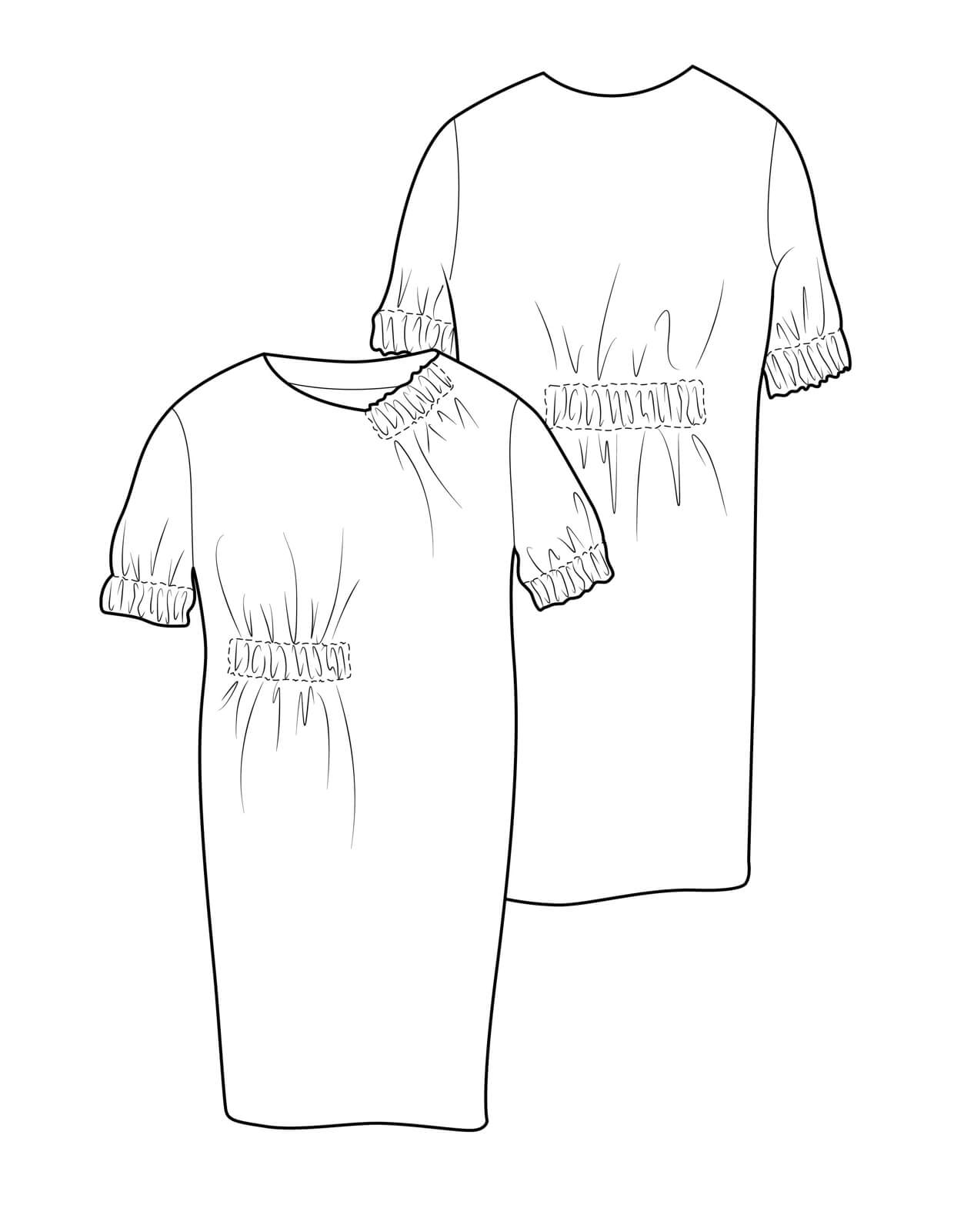 The Maker's Atelier Asymmetric Gather Dress