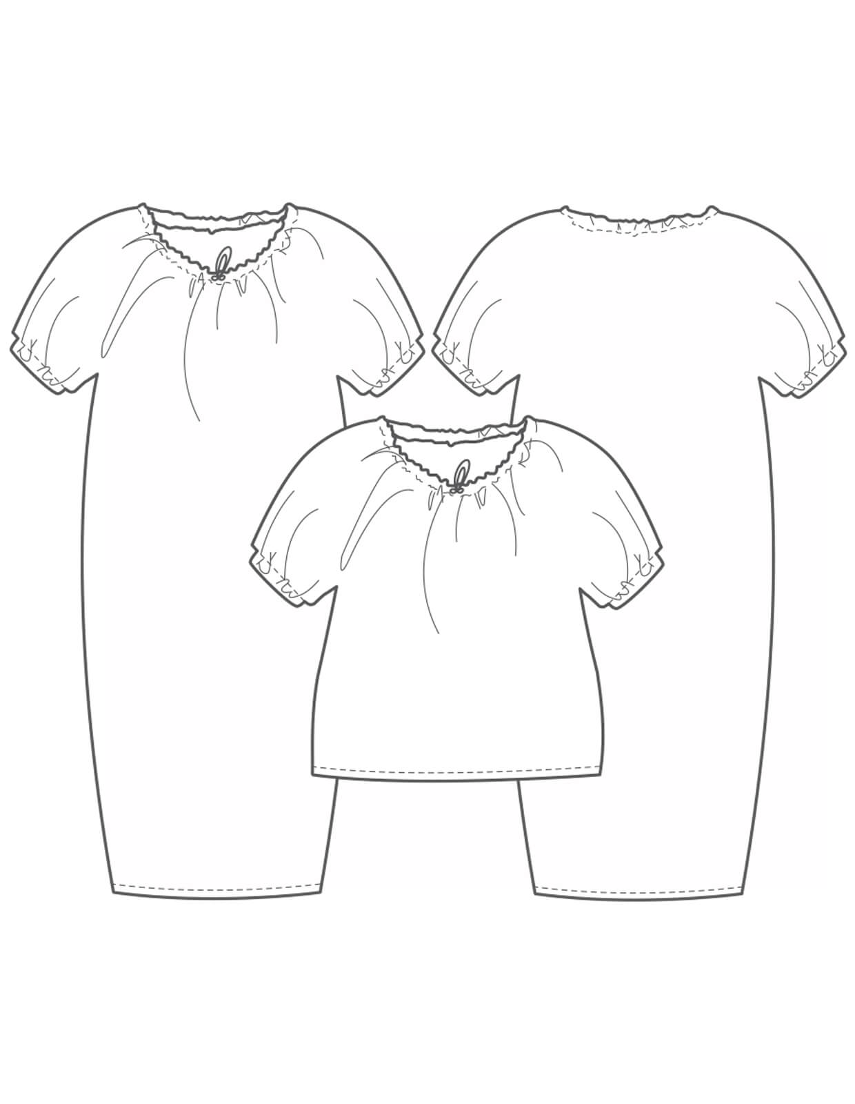 The Maker's Atelier Drawstring-neck Dress and Top