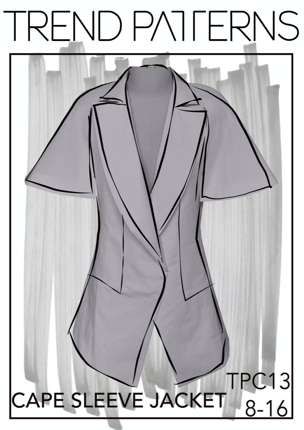 Trend Patterns TPC13 Cape Sleeve Jacket