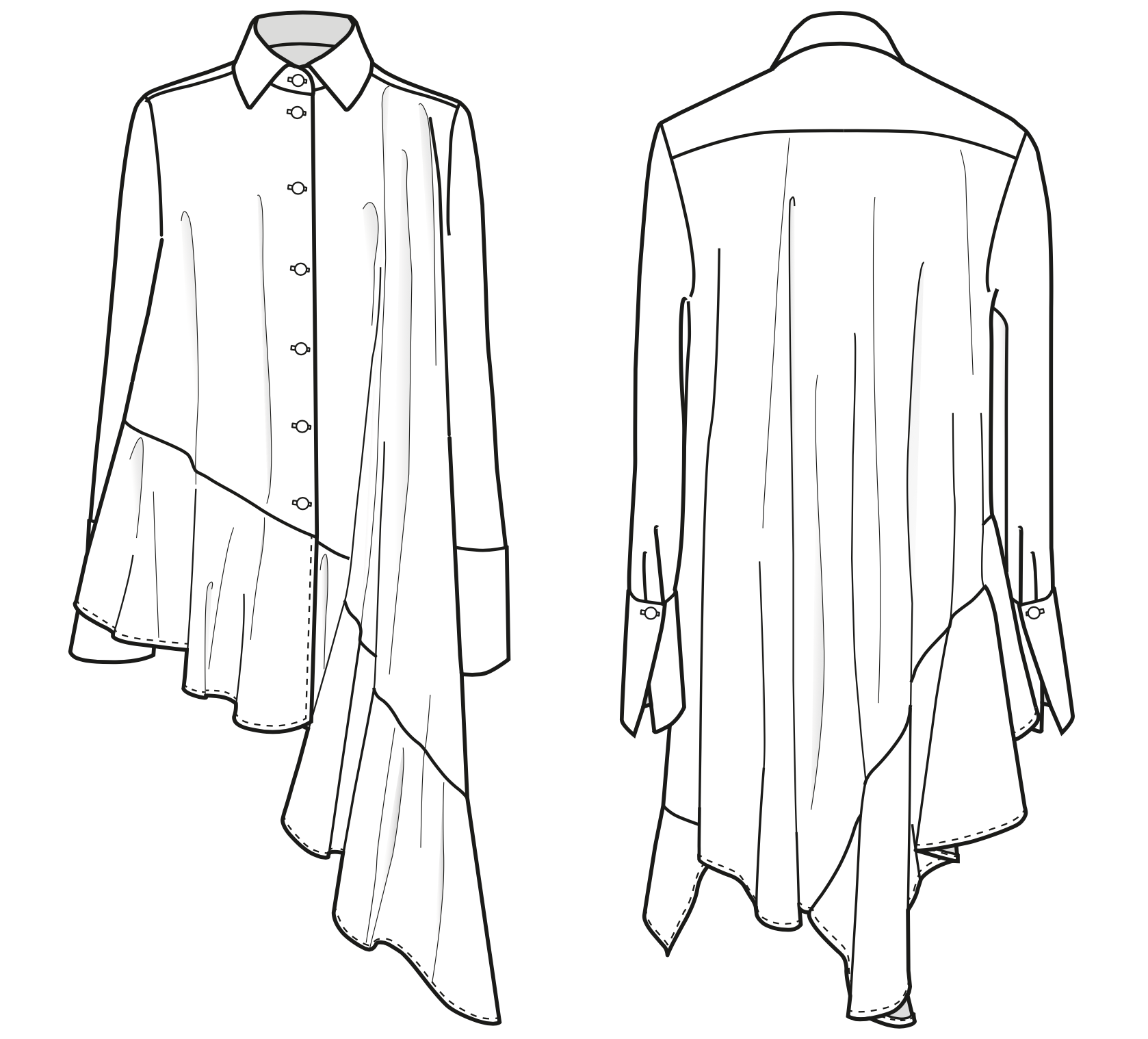 Trend Patterns TPCSH4 Ruffle Shirt