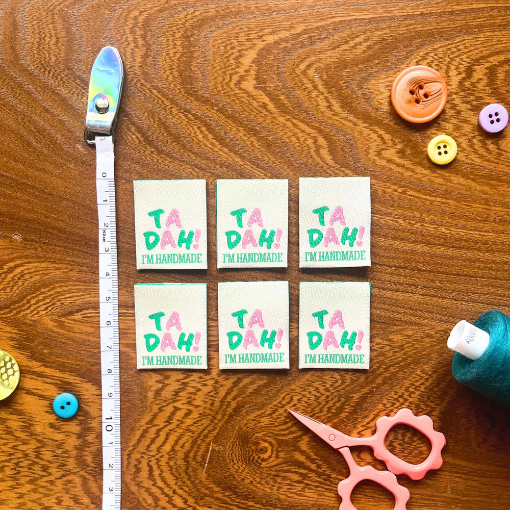 Pattern Paper Scissors 'Ta Dah! I'm Handmade' Labels