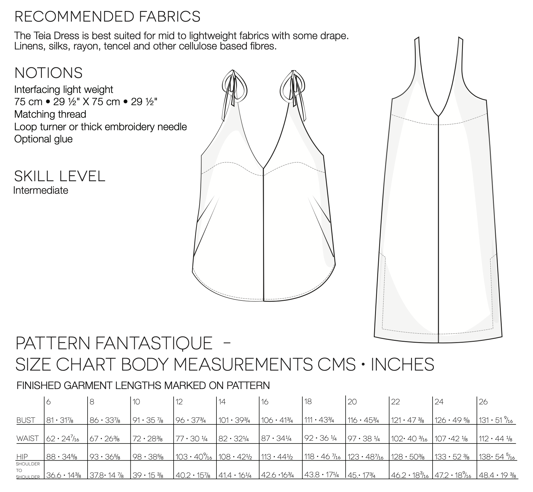 Pattern Fantastique Teia Dress and Cami