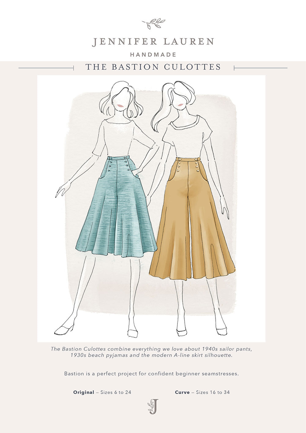 Jennifer Lauren Handmade Bastion Culottes
