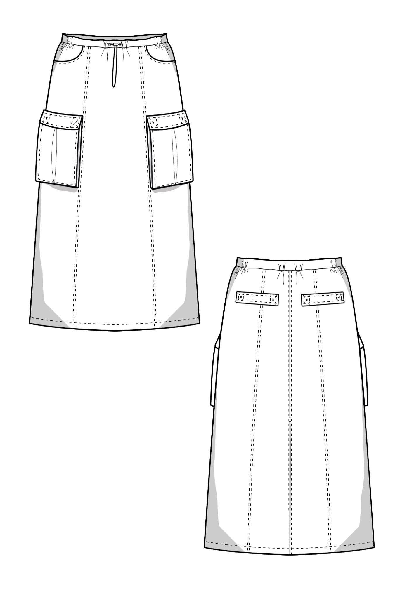 JULIANA MARTEJEVS Cargo Skirt