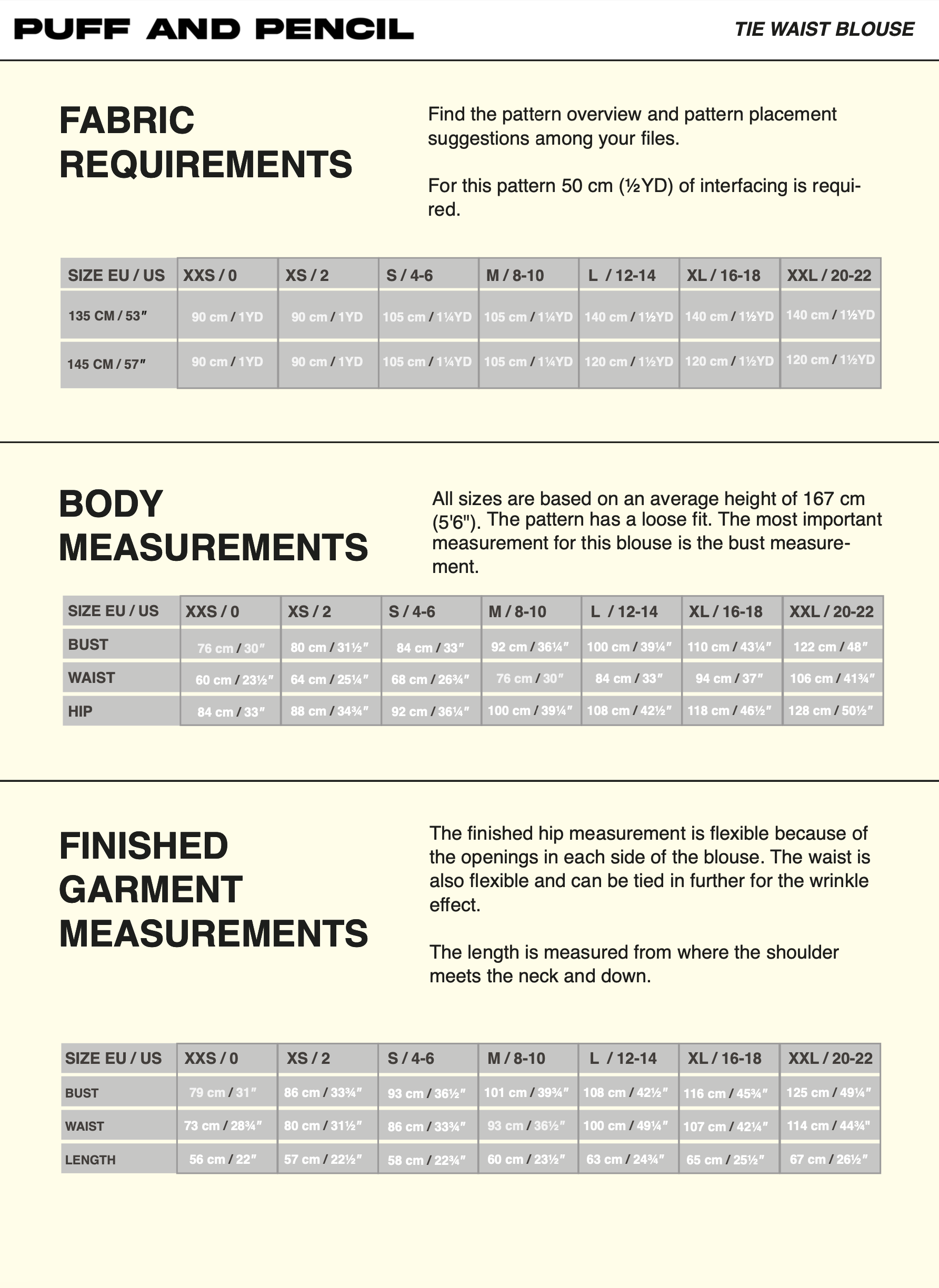 Puff and Pencil Tie Waist Blouse & Cone Sleeve