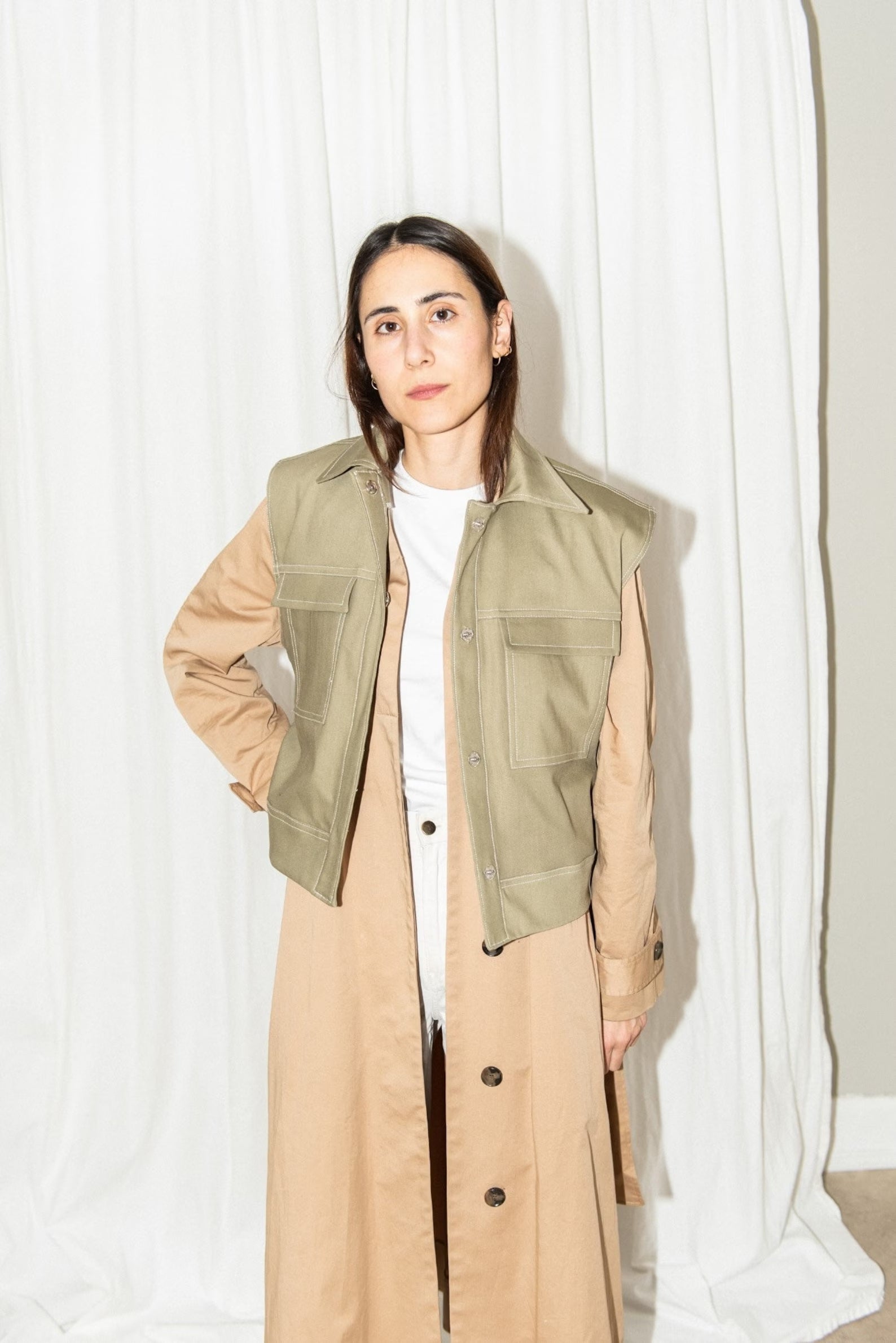 Puff and Pencil Topstitch Vest