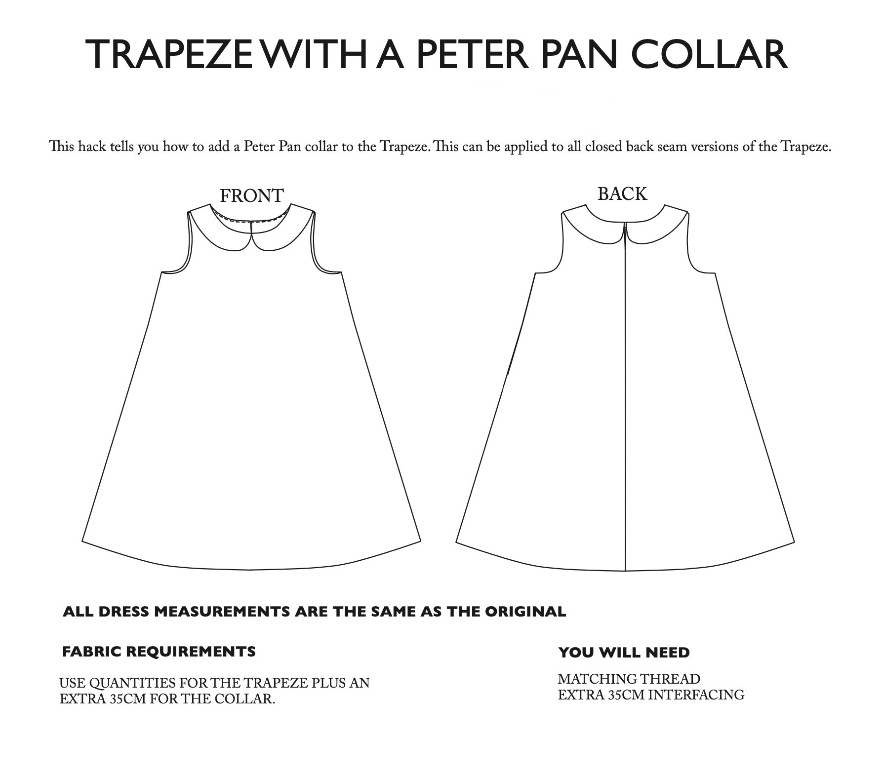 Merchant & Mills Trapeze Pattern Additions PDF