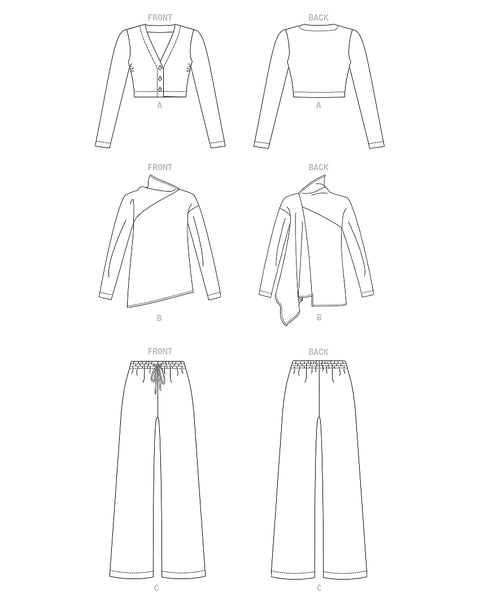 Vogue Cardigan, Tunic and Trousers V1914